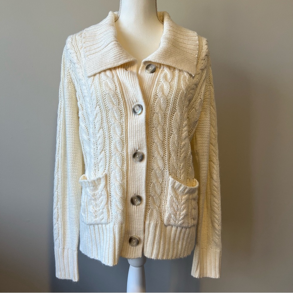 Cable Knit Cardigan Sweater